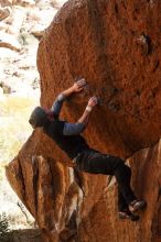 Bouldering in Hueco Tanks on 02/17/2019 with Blue Lizard Climbing and Yoga

Filename: SRM_20190217_1401130.jpg
Aperture: f/6.3
Shutter Speed: 1/250
Body: Canon EOS-1D Mark II
Lens: Canon EF 50mm f/1.8 II