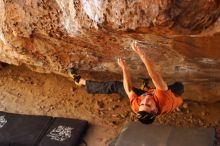 Bouldering in Hueco Tanks on 02/17/2019 with Blue Lizard Climbing and Yoga

Filename: SRM_20190217_1403000.jpg
Aperture: f/3.2
Shutter Speed: 1/250
Body: Canon EOS-1D Mark II
Lens: Canon EF 50mm f/1.8 II