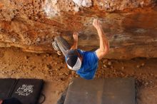 Bouldering in Hueco Tanks on 02/17/2019 with Blue Lizard Climbing and Yoga

Filename: SRM_20190217_1404380.jpg
Aperture: f/2.8
Shutter Speed: 1/250
Body: Canon EOS-1D Mark II
Lens: Canon EF 50mm f/1.8 II
