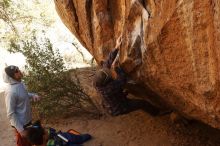 Bouldering in Hueco Tanks on 02/17/2019 with Blue Lizard Climbing and Yoga

Filename: SRM_20190217_1410380.jpg
Aperture: f/5.0
Shutter Speed: 1/250
Body: Canon EOS-1D Mark II
Lens: Canon EF 50mm f/1.8 II