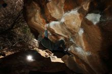 Bouldering in Hueco Tanks on 02/17/2019 with Blue Lizard Climbing and Yoga

Filename: SRM_20190217_1505250.jpg
Aperture: f/8.0
Shutter Speed: 1/250
Body: Canon EOS-1D Mark II
Lens: Canon EF 16-35mm f/2.8 L