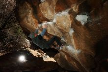 Bouldering in Hueco Tanks on 02/17/2019 with Blue Lizard Climbing and Yoga

Filename: SRM_20190217_1505320.jpg
Aperture: f/8.0
Shutter Speed: 1/250
Body: Canon EOS-1D Mark II
Lens: Canon EF 16-35mm f/2.8 L