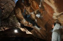 Bouldering in Hueco Tanks on 02/17/2019 with Blue Lizard Climbing and Yoga

Filename: SRM_20190217_1505390.jpg
Aperture: f/8.0
Shutter Speed: 1/250
Body: Canon EOS-1D Mark II
Lens: Canon EF 16-35mm f/2.8 L