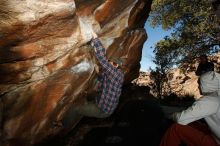 Bouldering in Hueco Tanks on 02/17/2019 with Blue Lizard Climbing and Yoga

Filename: SRM_20190217_1513420.jpg
Aperture: f/8.0
Shutter Speed: 1/250
Body: Canon EOS-1D Mark II
Lens: Canon EF 16-35mm f/2.8 L