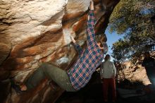 Bouldering in Hueco Tanks on 02/17/2019 with Blue Lizard Climbing and Yoga

Filename: SRM_20190217_1513480.jpg
Aperture: f/8.0
Shutter Speed: 1/250
Body: Canon EOS-1D Mark II
Lens: Canon EF 16-35mm f/2.8 L