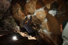 Bouldering in Hueco Tanks on 02/17/2019 with Blue Lizard Climbing and Yoga

Filename: SRM_20190217_1513590.jpg
Aperture: f/8.0
Shutter Speed: 1/250
Body: Canon EOS-1D Mark II
Lens: Canon EF 16-35mm f/2.8 L