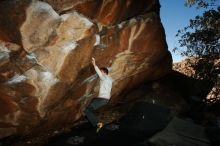 Bouldering in Hueco Tanks on 02/17/2019 with Blue Lizard Climbing and Yoga

Filename: SRM_20190217_1520430.jpg
Aperture: f/8.0
Shutter Speed: 1/250
Body: Canon EOS-1D Mark II
Lens: Canon EF 16-35mm f/2.8 L