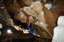 Bouldering in Hueco Tanks on 02/17/2019 with Blue Lizard Climbing and Yoga

Filename: SRM_20190217_1522130.jpg
Aperture: f/8.0
Shutter Speed: 1/250
Body: Canon EOS-1D Mark II
Lens: Canon EF 16-35mm f/2.8 L