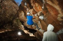 Bouldering in Hueco Tanks on 02/17/2019 with Blue Lizard Climbing and Yoga

Filename: SRM_20190217_1522290.jpg
Aperture: f/8.0
Shutter Speed: 1/250
Body: Canon EOS-1D Mark II
Lens: Canon EF 16-35mm f/2.8 L