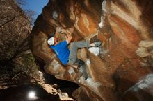 Bouldering in Hueco Tanks on 02/17/2019 with Blue Lizard Climbing and Yoga

Filename: SRM_20190217_1522360.jpg
Aperture: f/8.0
Shutter Speed: 1/250
Body: Canon EOS-1D Mark II
Lens: Canon EF 16-35mm f/2.8 L