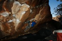 Bouldering in Hueco Tanks on 02/17/2019 with Blue Lizard Climbing and Yoga

Filename: SRM_20190217_1525210.jpg
Aperture: f/8.0
Shutter Speed: 1/250
Body: Canon EOS-1D Mark II
Lens: Canon EF 16-35mm f/2.8 L