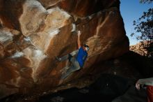 Bouldering in Hueco Tanks on 02/17/2019 with Blue Lizard Climbing and Yoga

Filename: SRM_20190217_1525250.jpg
Aperture: f/8.0
Shutter Speed: 1/250
Body: Canon EOS-1D Mark II
Lens: Canon EF 16-35mm f/2.8 L