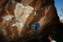 Bouldering in Hueco Tanks on 02/17/2019 with Blue Lizard Climbing and Yoga

Filename: SRM_20190217_1527210.jpg
Aperture: f/8.0
Shutter Speed: 1/250
Body: Canon EOS-1D Mark II
Lens: Canon EF 16-35mm f/2.8 L