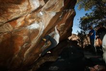 Bouldering in Hueco Tanks on 02/17/2019 with Blue Lizard Climbing and Yoga

Filename: SRM_20190217_1539030.jpg
Aperture: f/8.0
Shutter Speed: 1/250
Body: Canon EOS-1D Mark II
Lens: Canon EF 16-35mm f/2.8 L