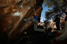 Bouldering in Hueco Tanks on 02/17/2019 with Blue Lizard Climbing and Yoga

Filename: SRM_20190217_1542482.jpg
Aperture: f/8.0
Shutter Speed: 1/250
Body: Canon EOS-1D Mark II
Lens: Canon EF 16-35mm f/2.8 L
