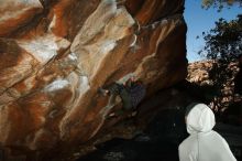 Bouldering in Hueco Tanks on 02/17/2019 with Blue Lizard Climbing and Yoga

Filename: SRM_20190217_1545030.jpg
Aperture: f/8.0
Shutter Speed: 1/250
Body: Canon EOS-1D Mark II
Lens: Canon EF 16-35mm f/2.8 L