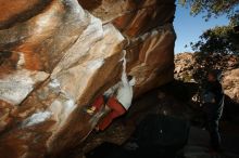 Bouldering in Hueco Tanks on 02/17/2019 with Blue Lizard Climbing and Yoga

Filename: SRM_20190217_1547140.jpg
Aperture: f/8.0
Shutter Speed: 1/250
Body: Canon EOS-1D Mark II
Lens: Canon EF 16-35mm f/2.8 L