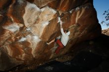 Bouldering in Hueco Tanks on 02/17/2019 with Blue Lizard Climbing and Yoga

Filename: SRM_20190217_1551350.jpg
Aperture: f/8.0
Shutter Speed: 1/250
Body: Canon EOS-1D Mark II
Lens: Canon EF 16-35mm f/2.8 L