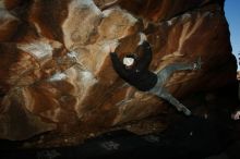 Bouldering in Hueco Tanks on 02/17/2019 with Blue Lizard Climbing and Yoga

Filename: SRM_20190217_1600210.jpg
Aperture: f/8.0
Shutter Speed: 1/250
Body: Canon EOS-1D Mark II
Lens: Canon EF 16-35mm f/2.8 L