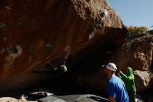 Bouldering in Hueco Tanks on 02/17/2019 with Blue Lizard Climbing and Yoga

Filename: SRM_20190217_1621300.jpg
Aperture: f/8.0
Shutter Speed: 1/250
Body: Canon EOS-1D Mark II
Lens: Canon EF 16-35mm f/2.8 L