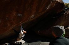 Bouldering in Hueco Tanks on 02/17/2019 with Blue Lizard Climbing and Yoga

Filename: SRM_20190217_1622370.jpg
Aperture: f/8.0
Shutter Speed: 1/250
Body: Canon EOS-1D Mark II
Lens: Canon EF 16-35mm f/2.8 L
