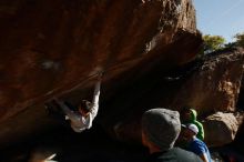 Bouldering in Hueco Tanks on 02/17/2019 with Blue Lizard Climbing and Yoga

Filename: SRM_20190217_1622440.jpg
Aperture: f/8.0
Shutter Speed: 1/250
Body: Canon EOS-1D Mark II
Lens: Canon EF 16-35mm f/2.8 L