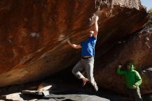 Bouldering in Hueco Tanks on 02/17/2019 with Blue Lizard Climbing and Yoga

Filename: SRM_20190217_1627170.jpg
Aperture: f/8.0
Shutter Speed: 1/250
Body: Canon EOS-1D Mark II
Lens: Canon EF 16-35mm f/2.8 L