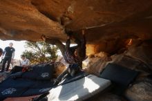 Bouldering in Hueco Tanks on 02/17/2019 with Blue Lizard Climbing and Yoga

Filename: SRM_20190217_1720470.jpg
Aperture: f/4.0
Shutter Speed: 1/320
Body: Canon EOS-1D Mark II
Lens: Canon EF 16-35mm f/2.8 L
