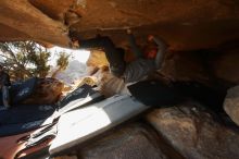 Bouldering in Hueco Tanks on 02/17/2019 with Blue Lizard Climbing and Yoga

Filename: SRM_20190217_1725330.jpg
Aperture: f/4.0
Shutter Speed: 1/320
Body: Canon EOS-1D Mark II
Lens: Canon EF 16-35mm f/2.8 L