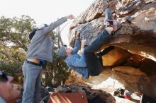 Bouldering in Hueco Tanks on 02/17/2019 with Blue Lizard Climbing and Yoga

Filename: SRM_20190217_1726180.jpg
Aperture: f/4.0
Shutter Speed: 1/320
Body: Canon EOS-1D Mark II
Lens: Canon EF 16-35mm f/2.8 L