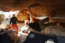 Bouldering in Hueco Tanks on 02/17/2019 with Blue Lizard Climbing and Yoga

Filename: SRM_20190217_1736400.jpg
Aperture: f/4.0
Shutter Speed: 1/250
Body: Canon EOS-1D Mark II
Lens: Canon EF 16-35mm f/2.8 L