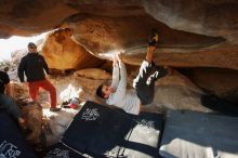 Bouldering in Hueco Tanks on 02/17/2019 with Blue Lizard Climbing and Yoga

Filename: SRM_20190217_1738100.jpg
Aperture: f/4.0
Shutter Speed: 1/250
Body: Canon EOS-1D Mark II
Lens: Canon EF 16-35mm f/2.8 L