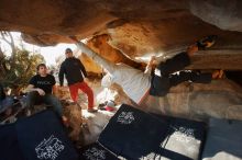 Bouldering in Hueco Tanks on 02/17/2019 with Blue Lizard Climbing and Yoga

Filename: SRM_20190217_1738150.jpg
Aperture: f/4.0
Shutter Speed: 1/250
Body: Canon EOS-1D Mark II
Lens: Canon EF 16-35mm f/2.8 L