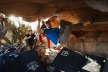 Bouldering in Hueco Tanks on 02/17/2019 with Blue Lizard Climbing and Yoga

Filename: SRM_20190217_1741280.jpg
Aperture: f/4.0
Shutter Speed: 1/250
Body: Canon EOS-1D Mark II
Lens: Canon EF 16-35mm f/2.8 L