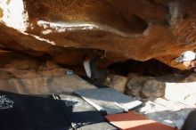 Bouldering in Hueco Tanks on 02/17/2019 with Blue Lizard Climbing and Yoga

Filename: SRM_20190217_1744110.jpg
Aperture: f/4.0
Shutter Speed: 1/250
Body: Canon EOS-1D Mark II
Lens: Canon EF 16-35mm f/2.8 L