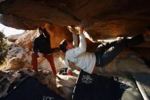 Bouldering in Hueco Tanks on 02/17/2019 with Blue Lizard Climbing and Yoga

Filename: SRM_20190217_1744480.jpg
Aperture: f/5.0
Shutter Speed: 1/250
Body: Canon EOS-1D Mark II
Lens: Canon EF 16-35mm f/2.8 L