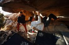 Bouldering in Hueco Tanks on 02/17/2019 with Blue Lizard Climbing and Yoga

Filename: SRM_20190217_1744490.jpg
Aperture: f/5.0
Shutter Speed: 1/250
Body: Canon EOS-1D Mark II
Lens: Canon EF 16-35mm f/2.8 L