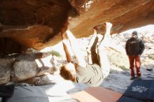 Bouldering in Hueco Tanks on 02/17/2019 with Blue Lizard Climbing and Yoga

Filename: SRM_20190217_1748450.jpg
Aperture: f/5.6
Shutter Speed: 1/250
Body: Canon EOS-1D Mark II
Lens: Canon EF 16-35mm f/2.8 L