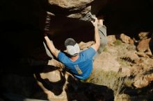 Bouldering in Hueco Tanks on 02/17/2019 with Blue Lizard Climbing and Yoga

Filename: SRM_20190217_1751550.jpg
Aperture: f/4.0
Shutter Speed: 1/400
Body: Canon EOS-1D Mark II
Lens: Canon EF 50mm f/1.8 II