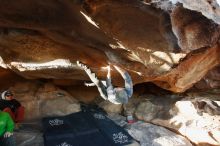 Bouldering in Hueco Tanks on 02/17/2019 with Blue Lizard Climbing and Yoga

Filename: SRM_20190217_1801020.jpg
Aperture: f/4.0
Shutter Speed: 1/250
Body: Canon EOS-1D Mark II
Lens: Canon EF 16-35mm f/2.8 L