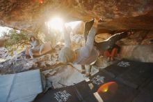 Bouldering in Hueco Tanks on 02/17/2019 with Blue Lizard Climbing and Yoga

Filename: SRM_20190217_1801110.jpg
Aperture: f/4.0
Shutter Speed: 1/250
Body: Canon EOS-1D Mark II
Lens: Canon EF 16-35mm f/2.8 L