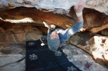 Bouldering in Hueco Tanks on 02/17/2019 with Blue Lizard Climbing and Yoga

Filename: SRM_20190217_1805150.jpg
Aperture: f/4.5
Shutter Speed: 1/200
Body: Canon EOS-1D Mark II
Lens: Canon EF 16-35mm f/2.8 L