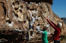 Bouldering in Hueco Tanks on 02/22/2019 with Blue Lizard Climbing and Yoga

Filename: SRM_20190222_1006490.jpg
Aperture: f/4.0
Shutter Speed: 1/1250
Body: Canon EOS-1D Mark II
Lens: Canon EF 50mm f/1.8 II