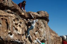 Bouldering in Hueco Tanks on 02/22/2019 with Blue Lizard Climbing and Yoga

Filename: SRM_20190222_1007030.jpg
Aperture: f/4.0
Shutter Speed: 1/1250
Body: Canon EOS-1D Mark II
Lens: Canon EF 50mm f/1.8 II