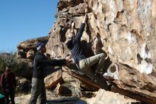 Bouldering in Hueco Tanks on 02/22/2019 with Blue Lizard Climbing and Yoga

Filename: SRM_20190222_1009500.jpg
Aperture: f/4.0
Shutter Speed: 1/640
Body: Canon EOS-1D Mark II
Lens: Canon EF 50mm f/1.8 II