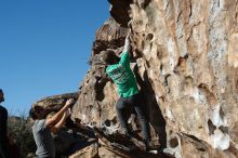 Bouldering in Hueco Tanks on 02/22/2019 with Blue Lizard Climbing and Yoga

Filename: SRM_20190222_1010370.jpg
Aperture: f/4.0
Shutter Speed: 1/800
Body: Canon EOS-1D Mark II
Lens: Canon EF 50mm f/1.8 II