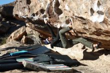 Bouldering in Hueco Tanks on 02/22/2019 with Blue Lizard Climbing and Yoga

Filename: SRM_20190222_1012070.jpg
Aperture: f/4.0
Shutter Speed: 1/500
Body: Canon EOS-1D Mark II
Lens: Canon EF 50mm f/1.8 II
