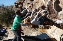 Bouldering in Hueco Tanks on 02/22/2019 with Blue Lizard Climbing and Yoga

Filename: SRM_20190222_1018260.jpg
Aperture: f/4.0
Shutter Speed: 1/640
Body: Canon EOS-1D Mark II
Lens: Canon EF 50mm f/1.8 II