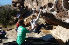 Bouldering in Hueco Tanks on 02/22/2019 with Blue Lizard Climbing and Yoga

Filename: SRM_20190222_1018320.jpg
Aperture: f/4.0
Shutter Speed: 1/640
Body: Canon EOS-1D Mark II
Lens: Canon EF 50mm f/1.8 II