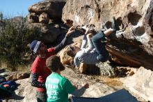 Bouldering in Hueco Tanks on 02/22/2019 with Blue Lizard Climbing and Yoga

Filename: SRM_20190222_1018390.jpg
Aperture: f/4.0
Shutter Speed: 1/640
Body: Canon EOS-1D Mark II
Lens: Canon EF 50mm f/1.8 II